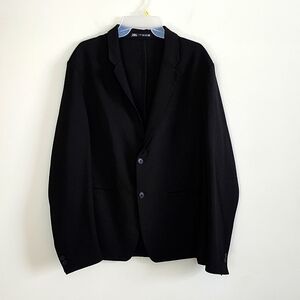 Zara double button classic black blazer stretch Women's Large